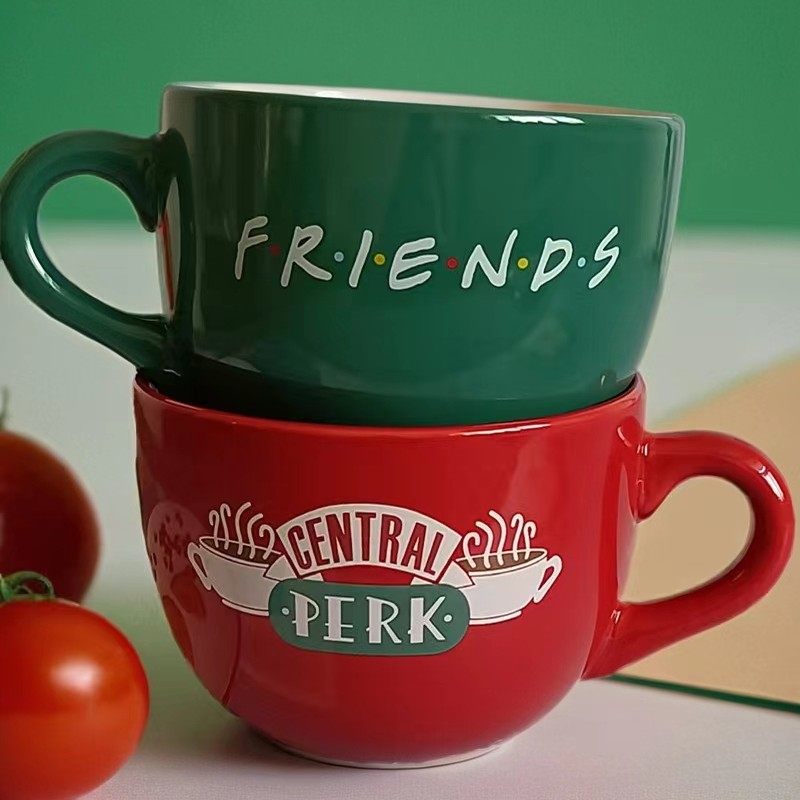 满2个包邮马克咖啡杯大容量轻奢高级感陶瓷水杯老友记结婚伴手礼