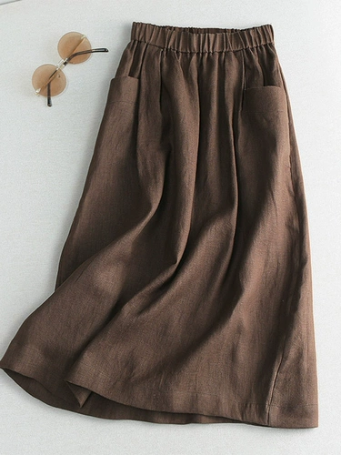 Ретро японская юбка для отдыха, Италия, А-силуэт