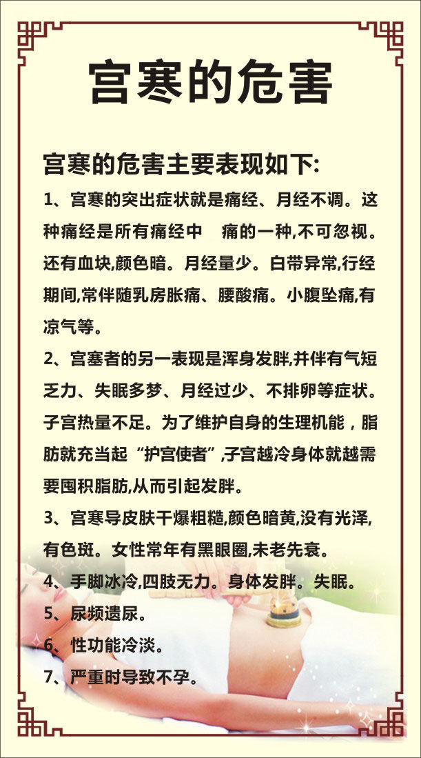 767中医经络养生女性宫寒的危害介绍1571海报印制展板写真喷绘