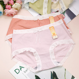 3条起包邮彩田女士平角内裤磨毛保暖秋冬中腰抗菌内裆锁温提花