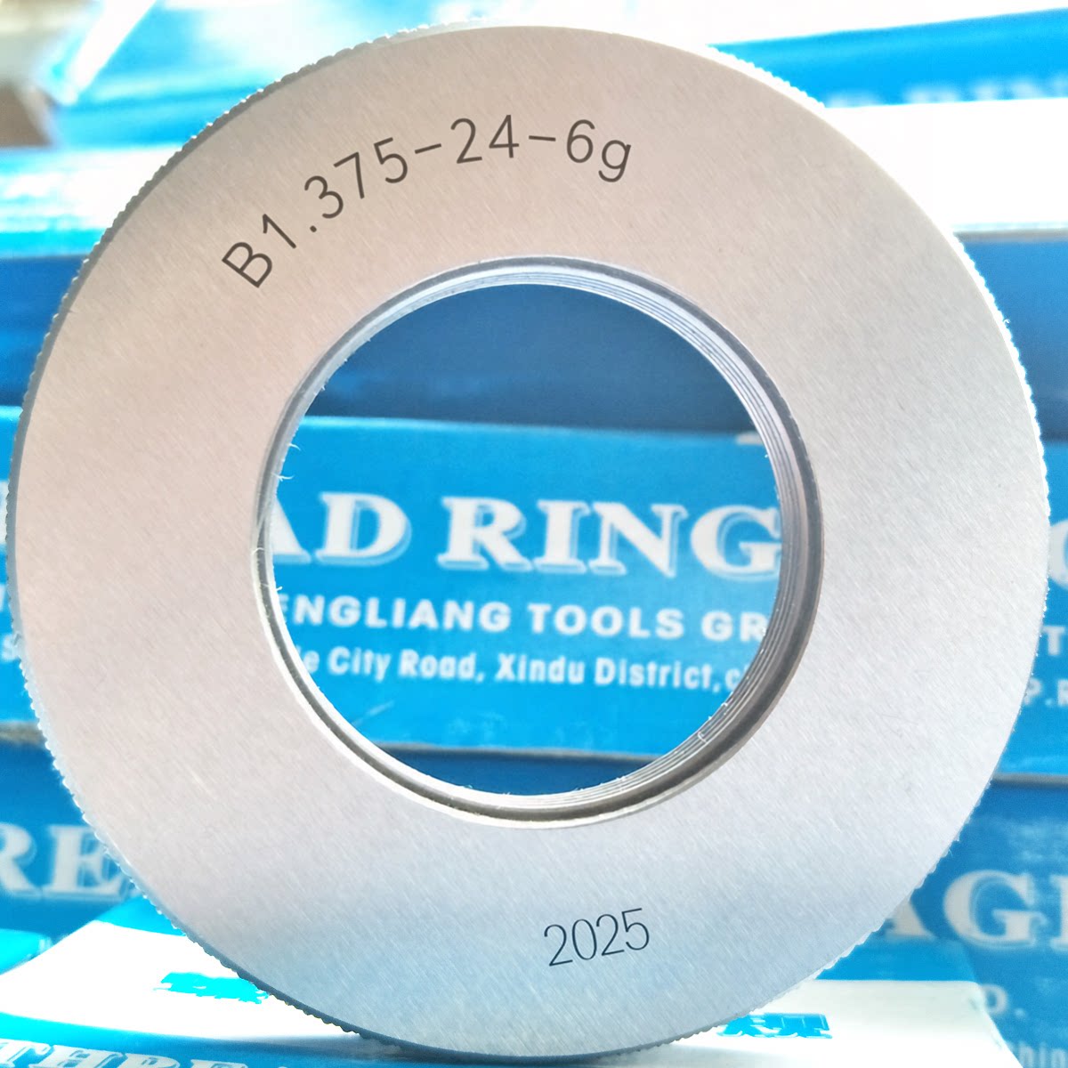 哈量英制圆柱管B系列螺纹量规自行车螺纹环规B1.375-24-6g通止规