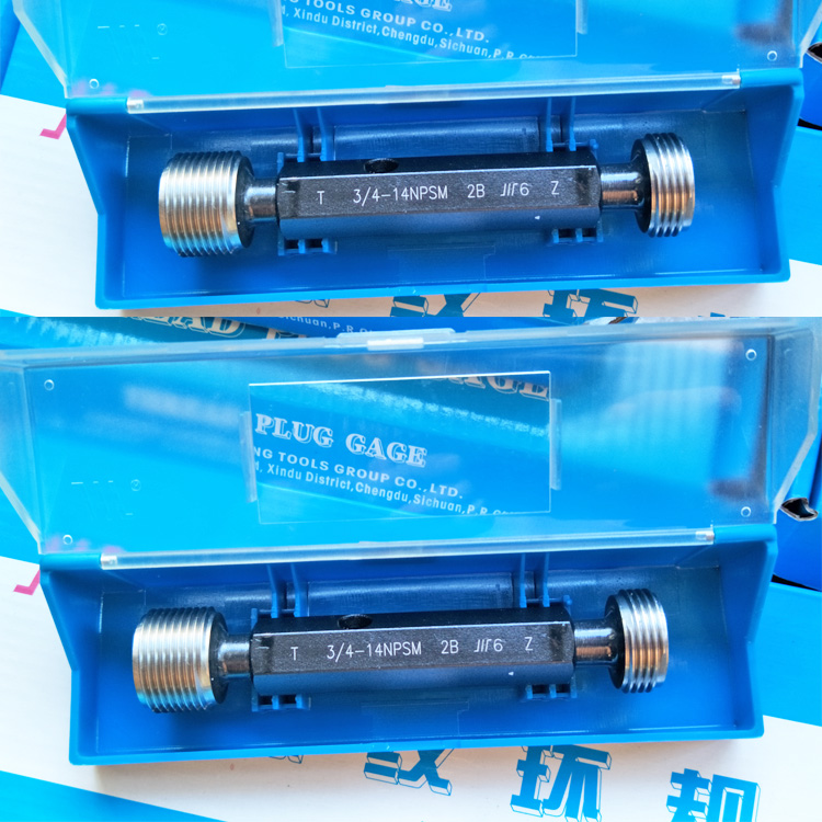 成量川牌塞规美标圆柱直管3/4-14NPSM螺纹量规美制止通规螺纹塞规