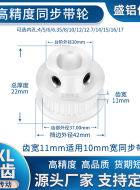 同步带轮MXL58齿宽11内孔5/6/8/10/12/14/15P58MXL现货非标同步轮