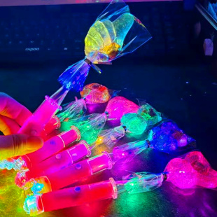 发光糖糖果50支LED闪光酒吧夜店****糖搞怪糖荧光发光棒棒糖七夕