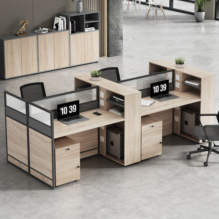 职员办公桌椅组合办公室简约员工工位家具四六人位屏风卡位办公桌