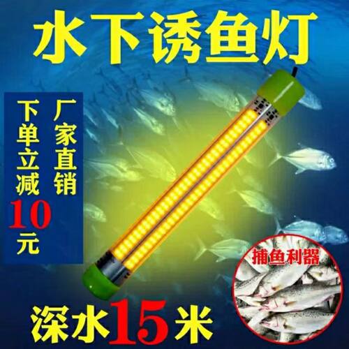 100W水下诱鱼灯垂钓夜钓灯集鱼灯