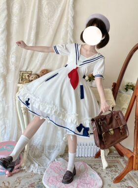 |四月安|夏季新款水手服 海笛op连衣裙Lolita(6月出货)