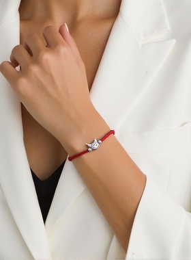 通体S925纯银库洛米手链