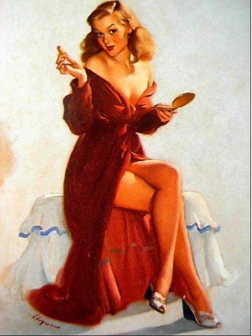 设计素材 美国招贴画女郎图案 the great American pin up 483P