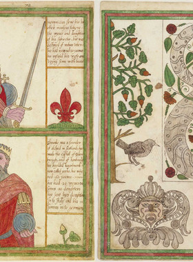 1608年复古彩色手绘本 特雷维龙汇编 人物绘画花卉边框 594P