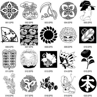 设计素材 Dover 东方风格设计素材 Oriental Designs 495 EPS