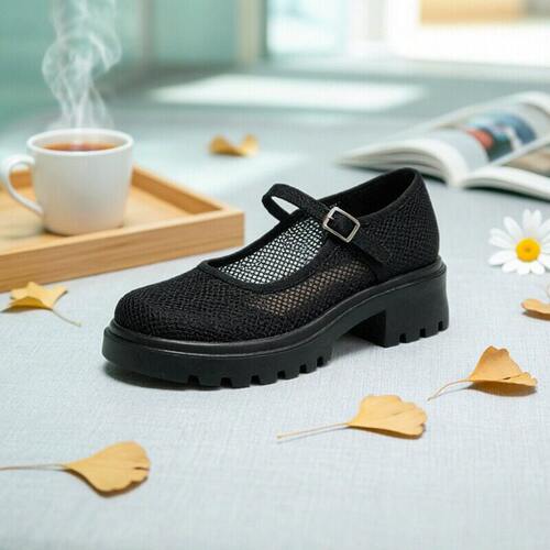 和韵祥厚底玛丽珍女鞋透气防滑