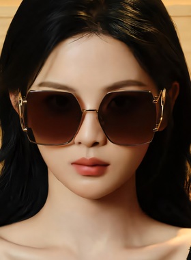 帕莎2025新款杨超越同款金属大框显瘦墨镜女防紫外线太阳镜PS2076