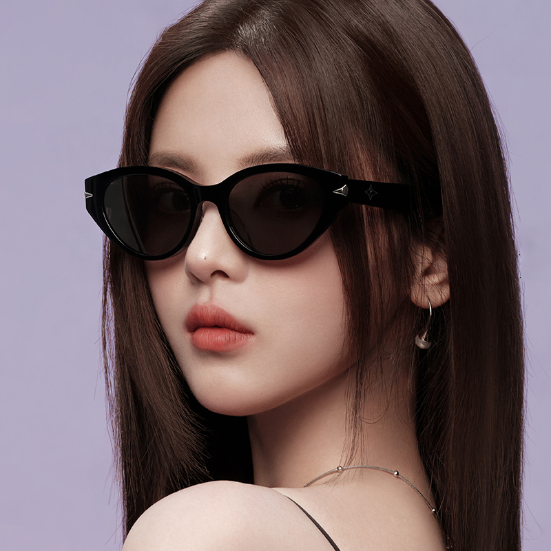 帕莎2024新品墨镜女可配近视度数三角形猫眼GM风格太阳镜PS3047