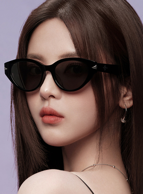 帕莎2024新品墨镜女可配近视度数三角形猫眼GM风格太阳镜PS3047