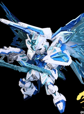 万代千手冰川 MGSD自由 高达模型改色迷你拼装小敢达Q版正品礼物