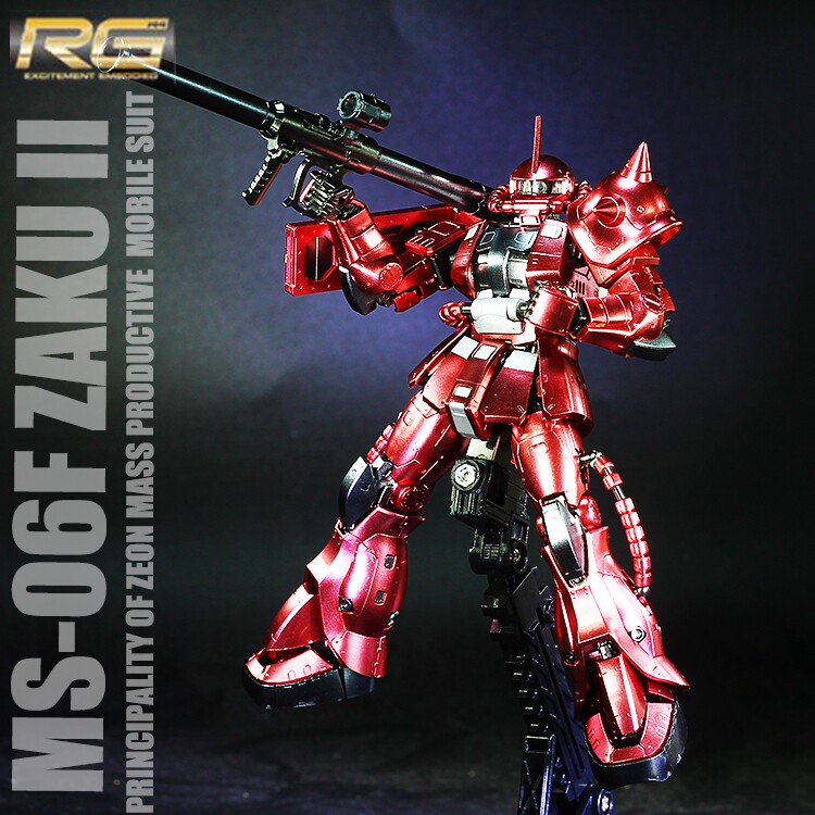千手万代RG Zaku II夏亚红扎古绿扎古高达金属着色敢达拼装模型_虎窝淘