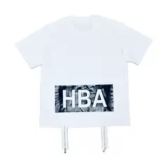 Extremely Rare Hba X Double-Sided Printed Double-Zipper Short-Sleeved White T-Shirt