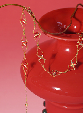 绘间chocker女手绘项链礼物