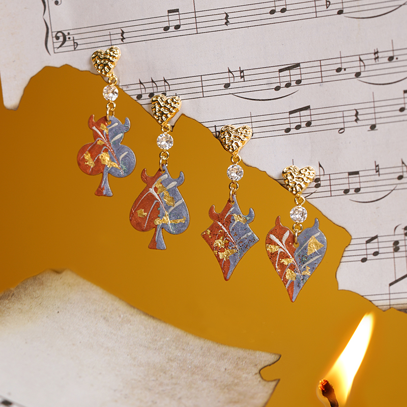 生日礼物耳环耳夹童话少女手绘