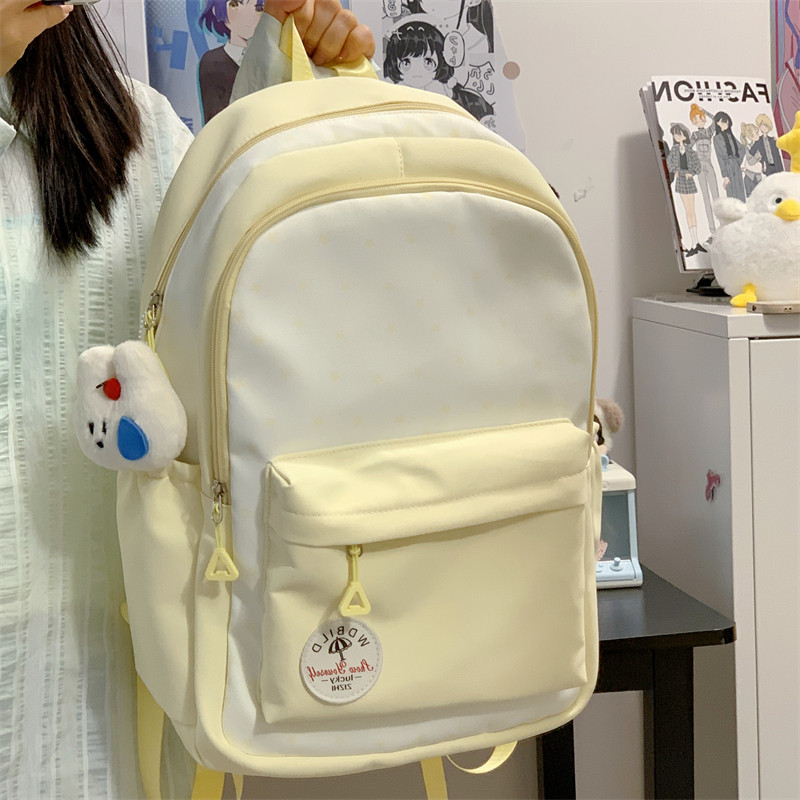 日系ins简约书包小众冷门不撞款初中生高中生学院风大容量双肩包