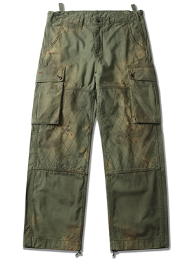 WIROTE威络 行军诗M65 CARGO PANTS菱形格军版工装休闲合身直筒裤