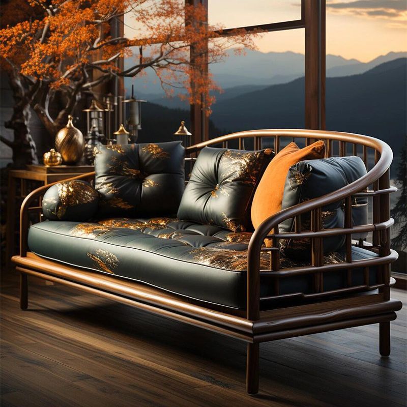 宋氏美学实木沙发客厅2025新款现代简约小户型禅意别墅躺椅懒人椅