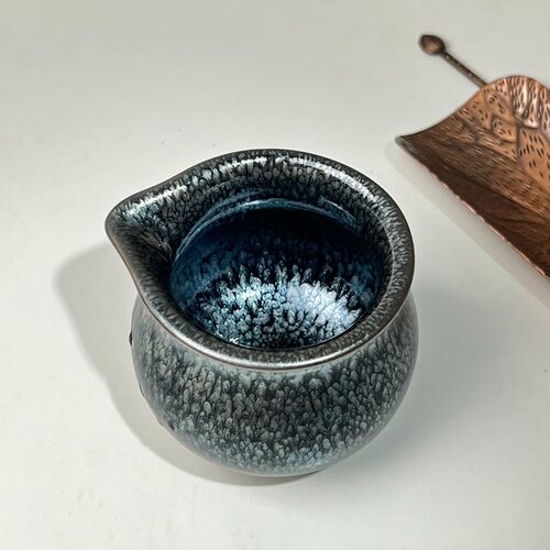 加厚耐热防烫手百花盏建盏企鹅公道杯茶海茶具配件家用精致分茶器