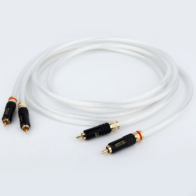 7nocc镀银信号线音响功放莲花