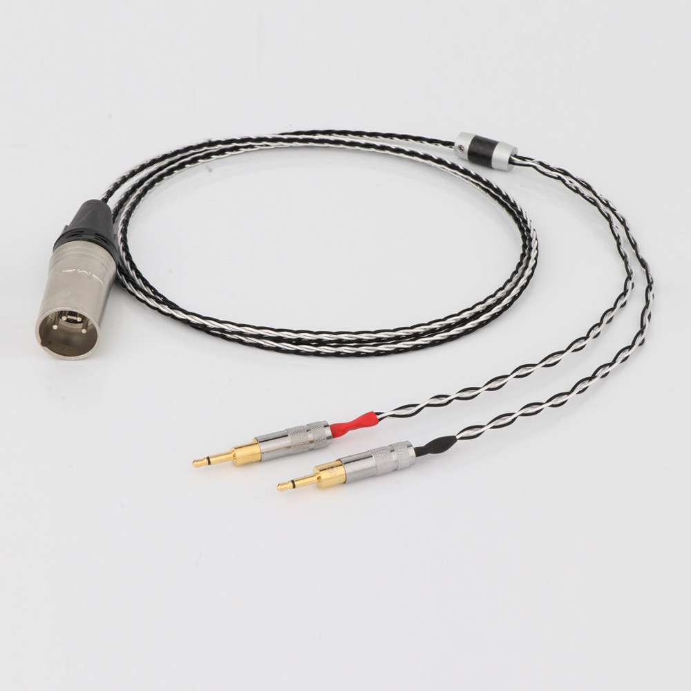 适用于HD700耳机升级线四芯XLR卡侬 2.5/4.4平衡/3.5/6.35mm