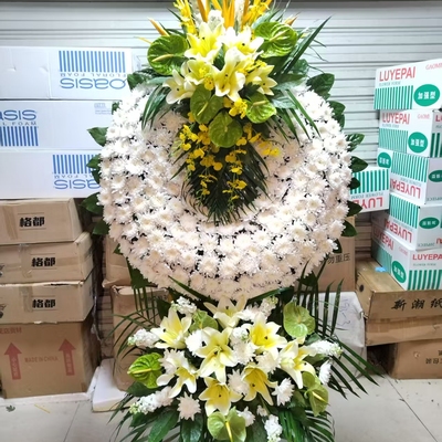 上海鲜花同学丧事殡葬灵堂杨行西宝兴路龙华益善花圈