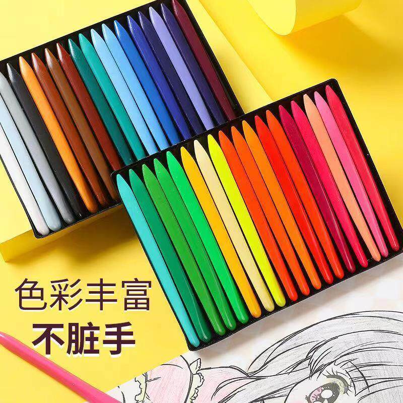 小画家不脏手塑料蜡笔儿