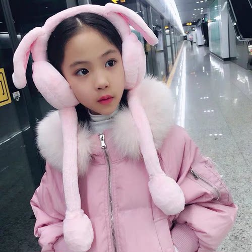 耳罩冬天保暖套季新款女网红捂动子爱耳子动耳罩童可朵红保暖朵兔