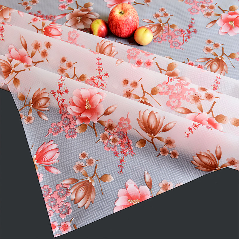 田园eva塑料防水防油免洗正方形餐桌布长方形茶几垫台布桌面盖布