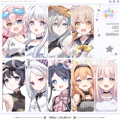 蔚蓝档案未花日奈日富美妃咲爱丽丝星野吧唧玛丽诺亚徽章白子立牌