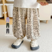 宝宝裤 夏婴儿宽松运动萌趣卡通冰感灯笼裤 子 莫代尔薄款 儿童防蚊裤