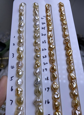 南洋金珠 keshi立体 多面折光，毕业时尚珠型 毛衣链 珠光品质高