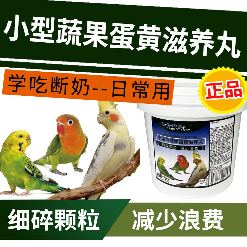 鹦鹉断奶滋养丸学吃粮鹦鹉天空