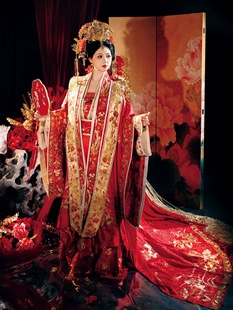 【出租】御裳华夏鸾凤和鸣汉服宋制女传统汉婚服嫁衣盘金刺绣霞帔