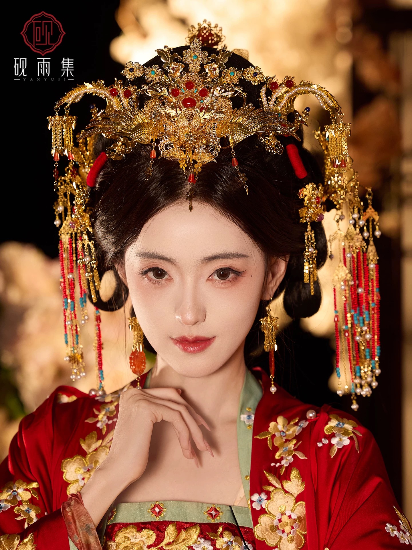 【出租】砚雨集良辰2.0发冠新娘头饰唐制宋制明制婚礼凤冠饰品