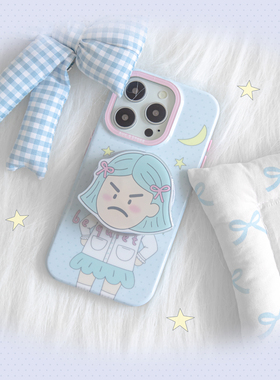 人间八月八丨原创设计愤怒小孩(睡衣版)iPhone16PROMAX手机壳苹果15磁吸保护壳17可爱女生华为MATE60PRO充电