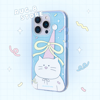 原创派对小猫手机壳高级感