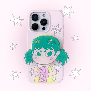人间八月八丨原创Pippa噼啪女孩粉色小兔双层磁吸支架可爱少女iPhone17promax手机壳16promax15pro全包保护套