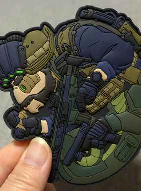 sas capt cham 德国补丁魔术贴徽章创意背包战术背心pvc士气章