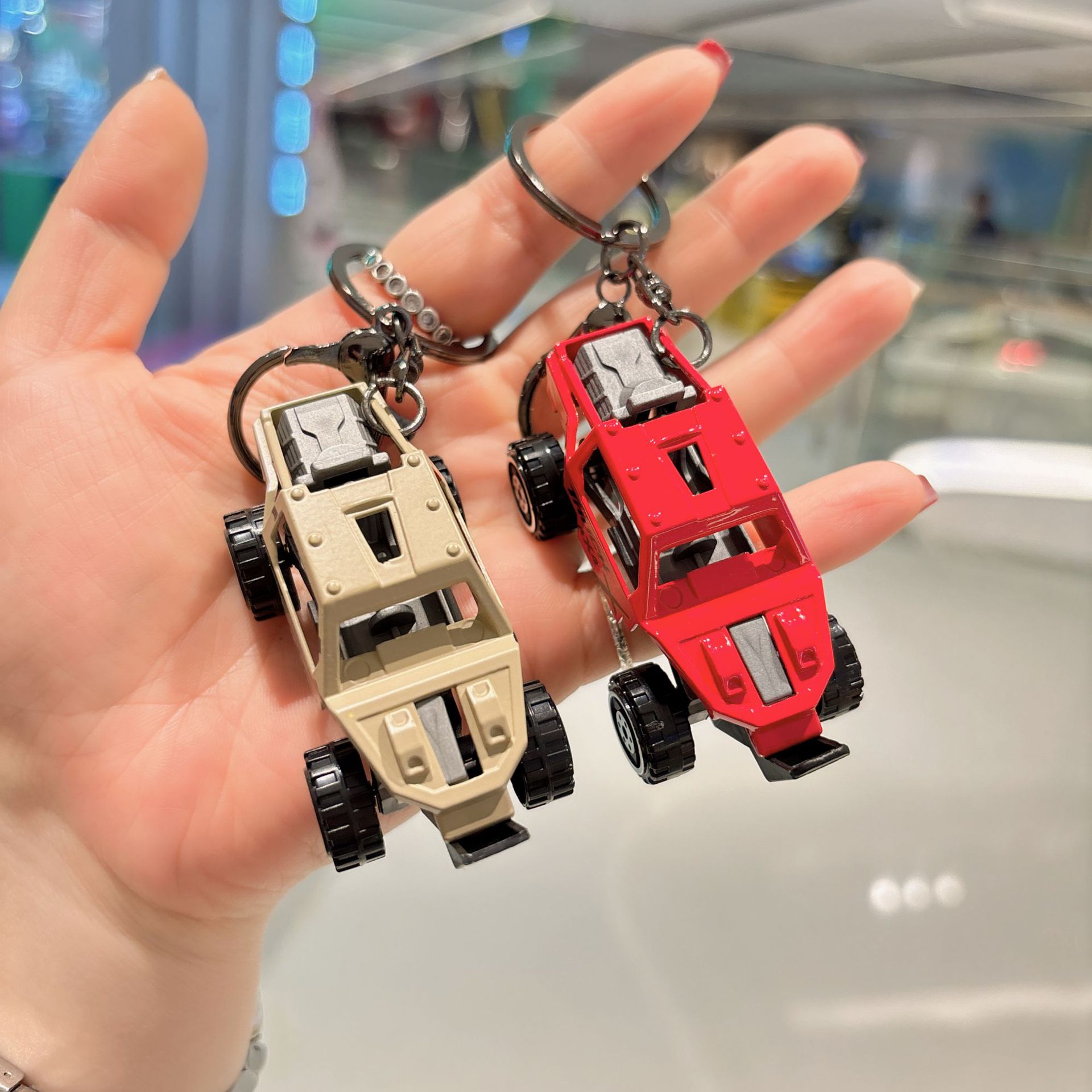 创意礼品合金车模型小汽车越野车钥匙扣抓娃娃机挂件礼品兑换