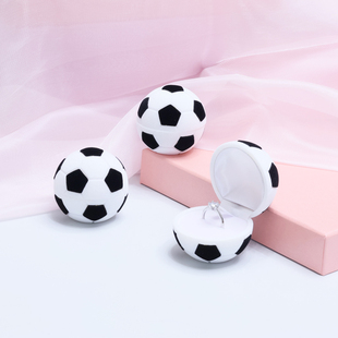 新款足球戒指盒 饰品包装盒 可爱项链包装收纳盒 卡通饰品盒