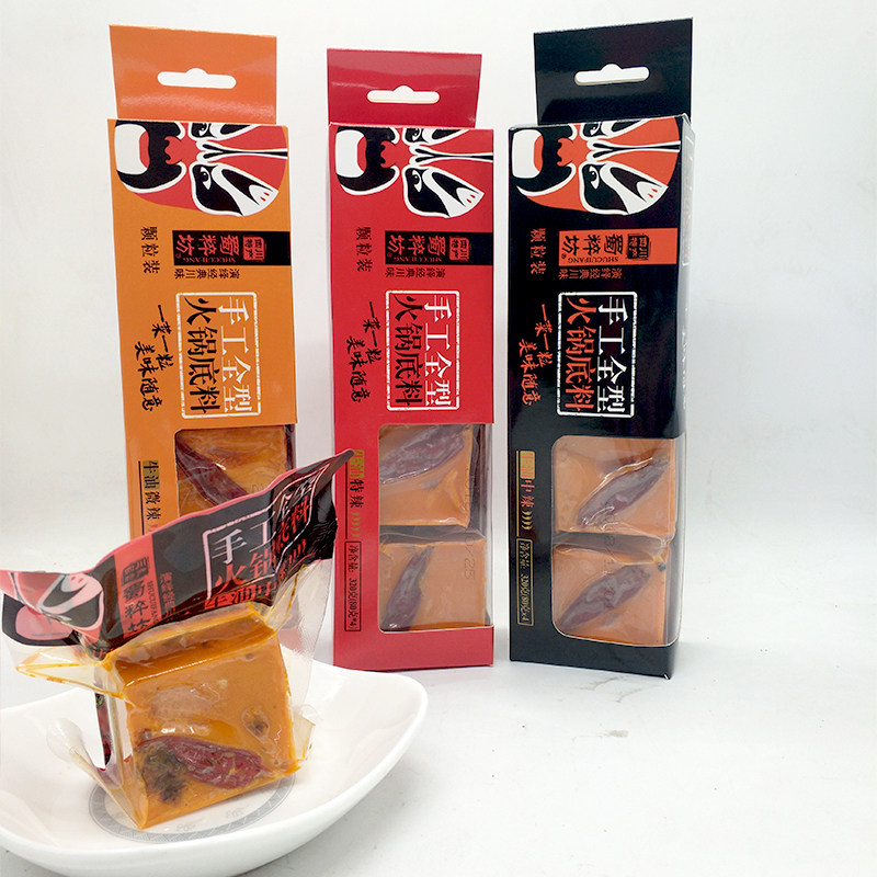 蜀粹坊手工全型火锅底料320g*3盒特产成都礼品礼盒颗粒牛油火锅料