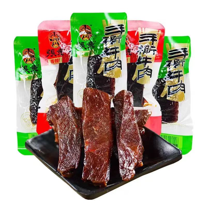 张飞手撕牛肉散称独立小包装四川特产香辣五香风干牛肉条零食