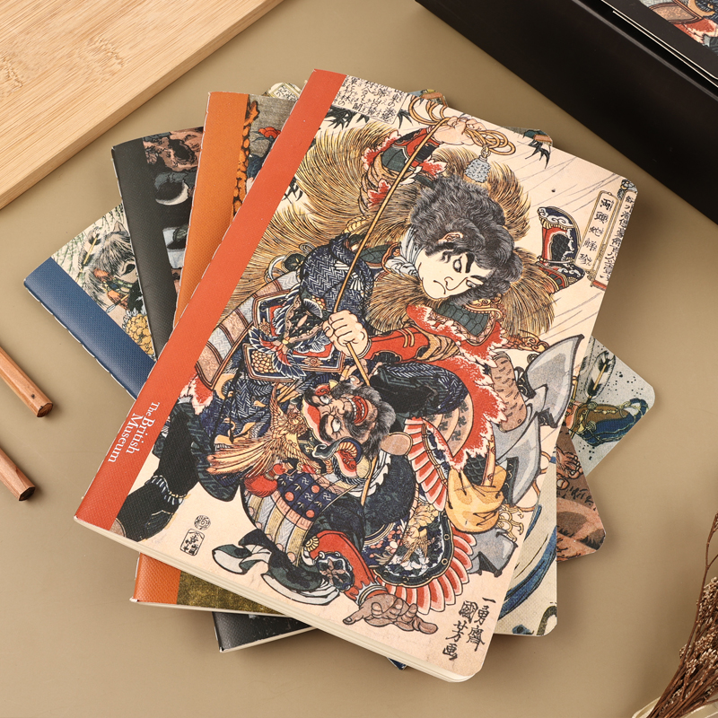 晨光文具大英博物馆水浒系列缝线本套装 a5记事本笔记本子软抄本