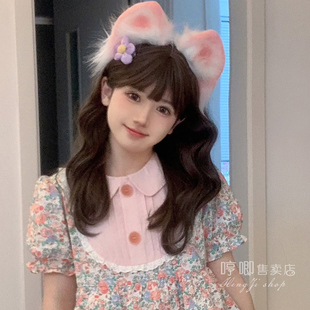 哼唧家假发女长发自然全头套中长卷时尚新款自然空气刘海甜美网红